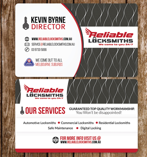 Business Card Design by rex-designs for reliable locksmiths | Design: #5314099