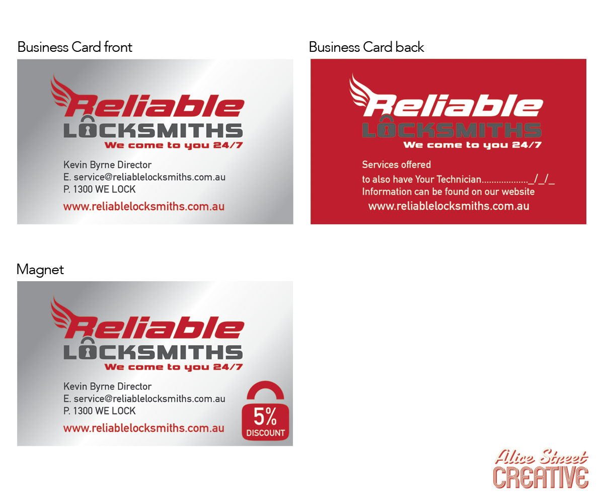Business Card Design by AliceStreet for reliable locksmiths | Design #5313938