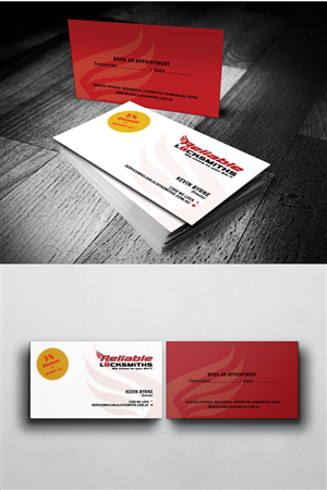 Business Card Design by Sarah Mathews for reliable locksmiths | Design: #5320046