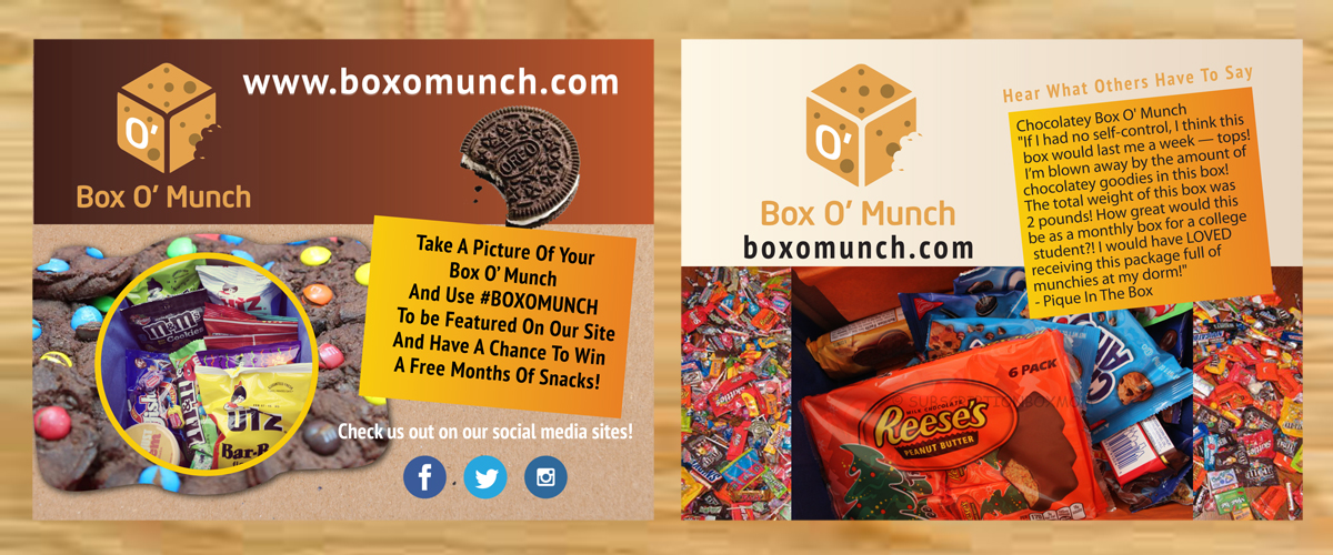 Design de Carte Postale par Venus L. Penaflor pour Box O'' Munch | Design : #5331387