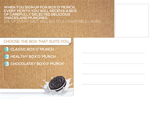 Design de Carte Postale par alessandroevge pour Box O'' Munch | Design : #5316927