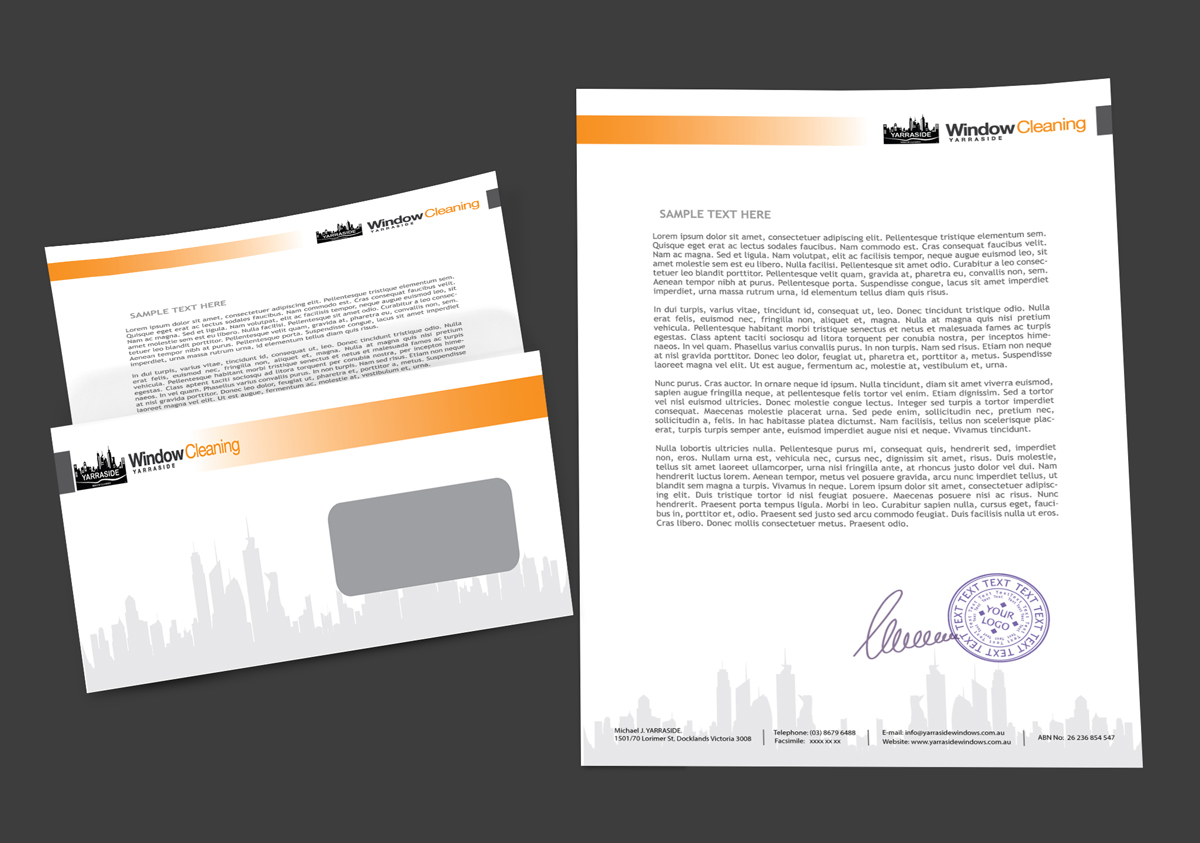 Letterhead Design by Selda for Flash Window Cleaning | Design #5329292