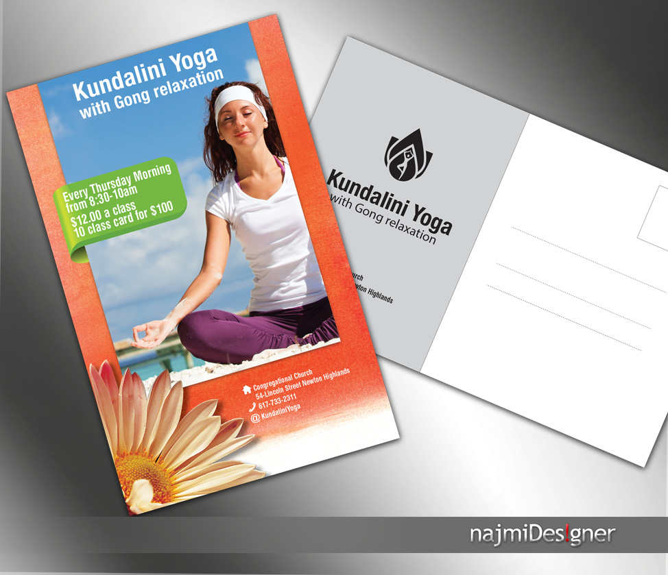 Postcard Design by  Najmi for Gentle Kundalini Yoga | Design #5349895