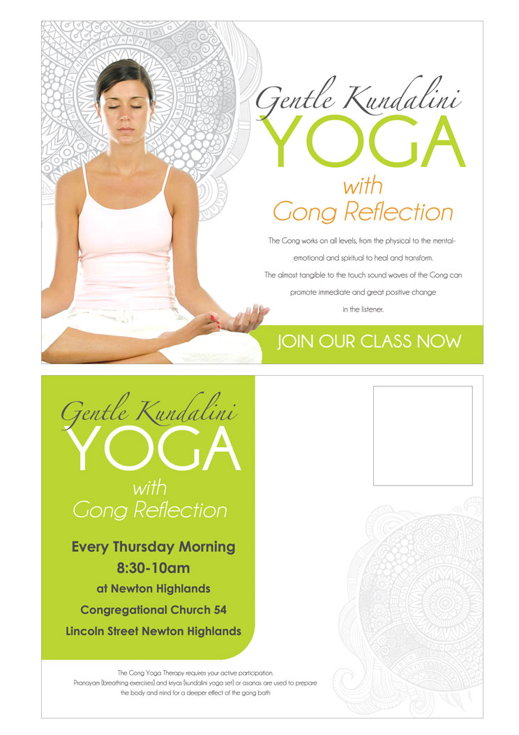 Postcard Design by ordelya.nicole for Gentle Kundalini Yoga | Design #5332352