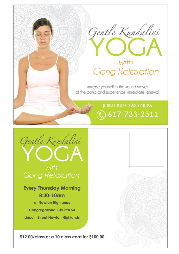 Postcard Design by ordelya.nicole for Gentle Kundalini Yoga | Design #5347040