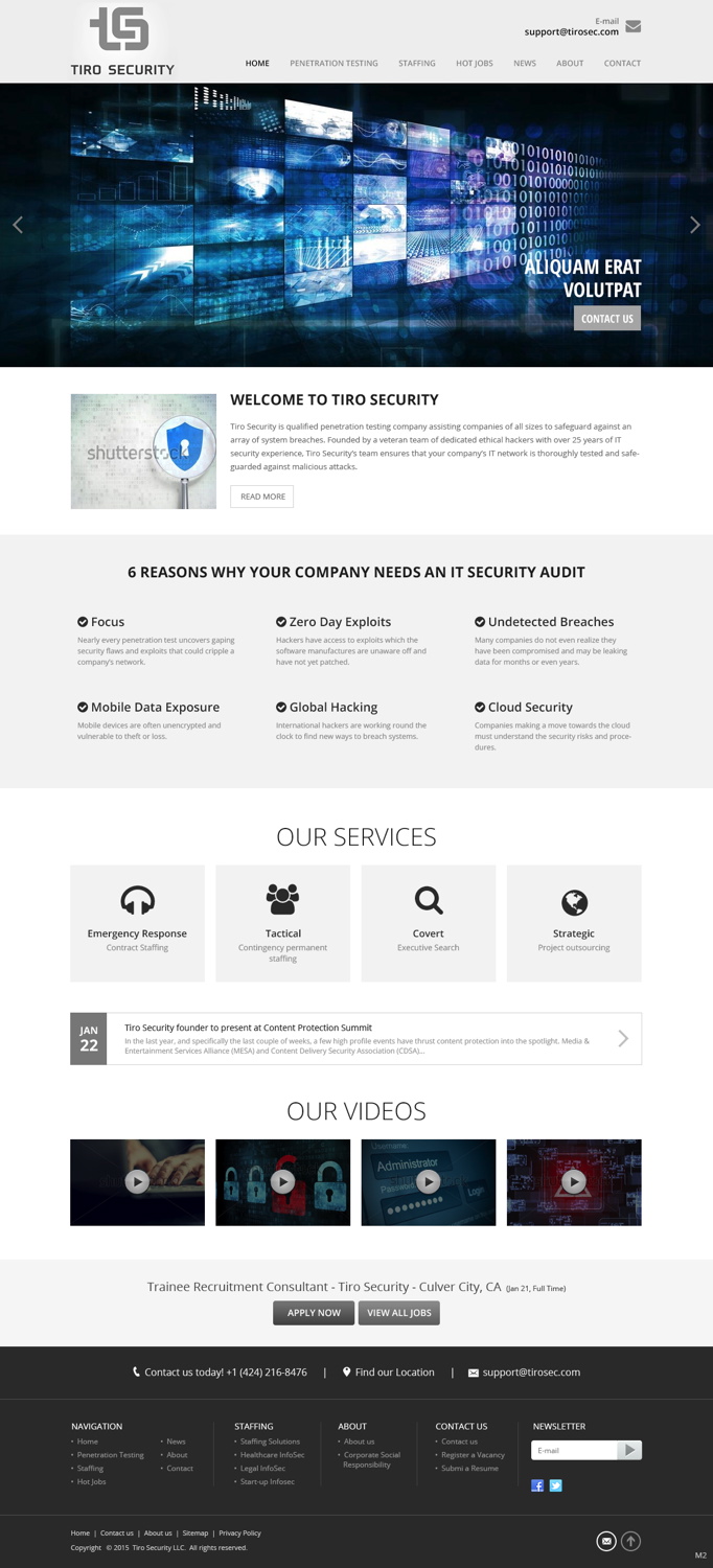Web Design by pb for Tiro Security | Design #5342984