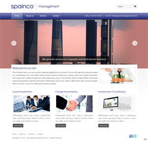 Web Design par pb pour Spainco Management S.L. | Design : #1599676