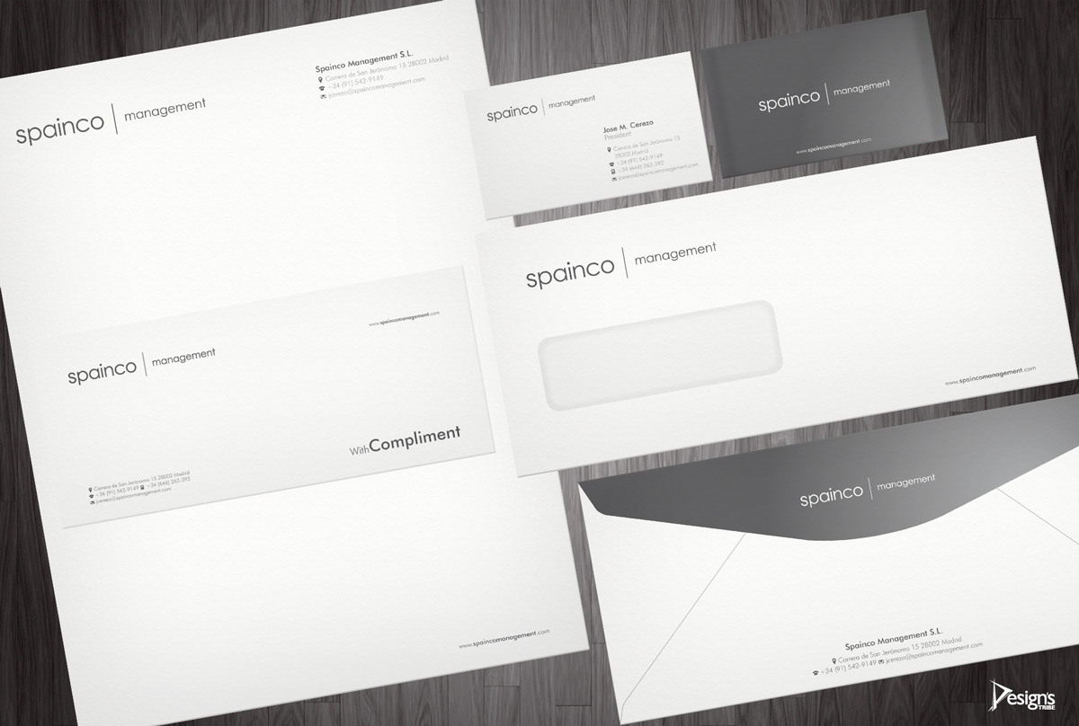 Stationery Design by DesignsTRIBE for Spainco Management S.L. | Design #1566544