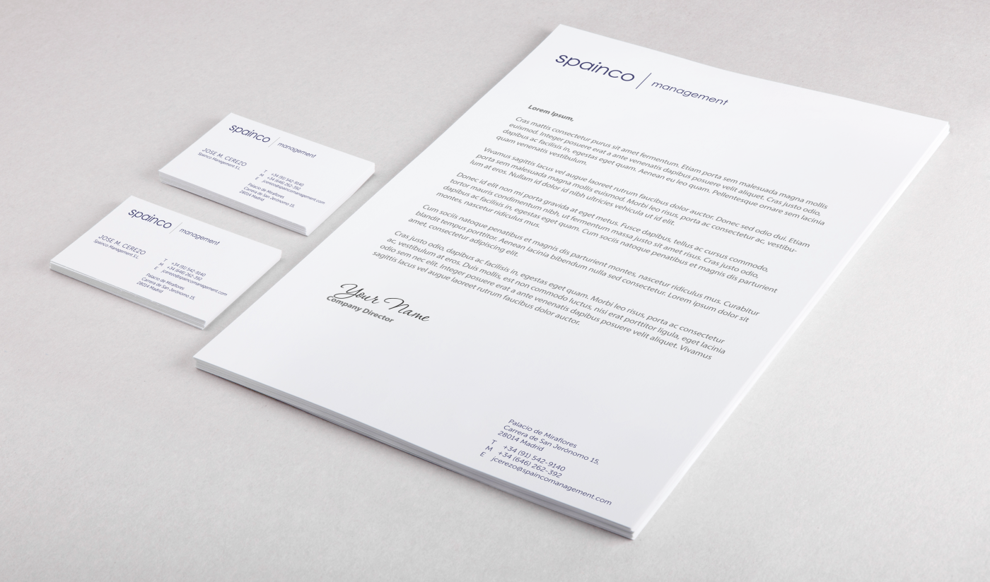 Stationery Design by HYPdesign for Spainco Management S.L. | Design #1576032