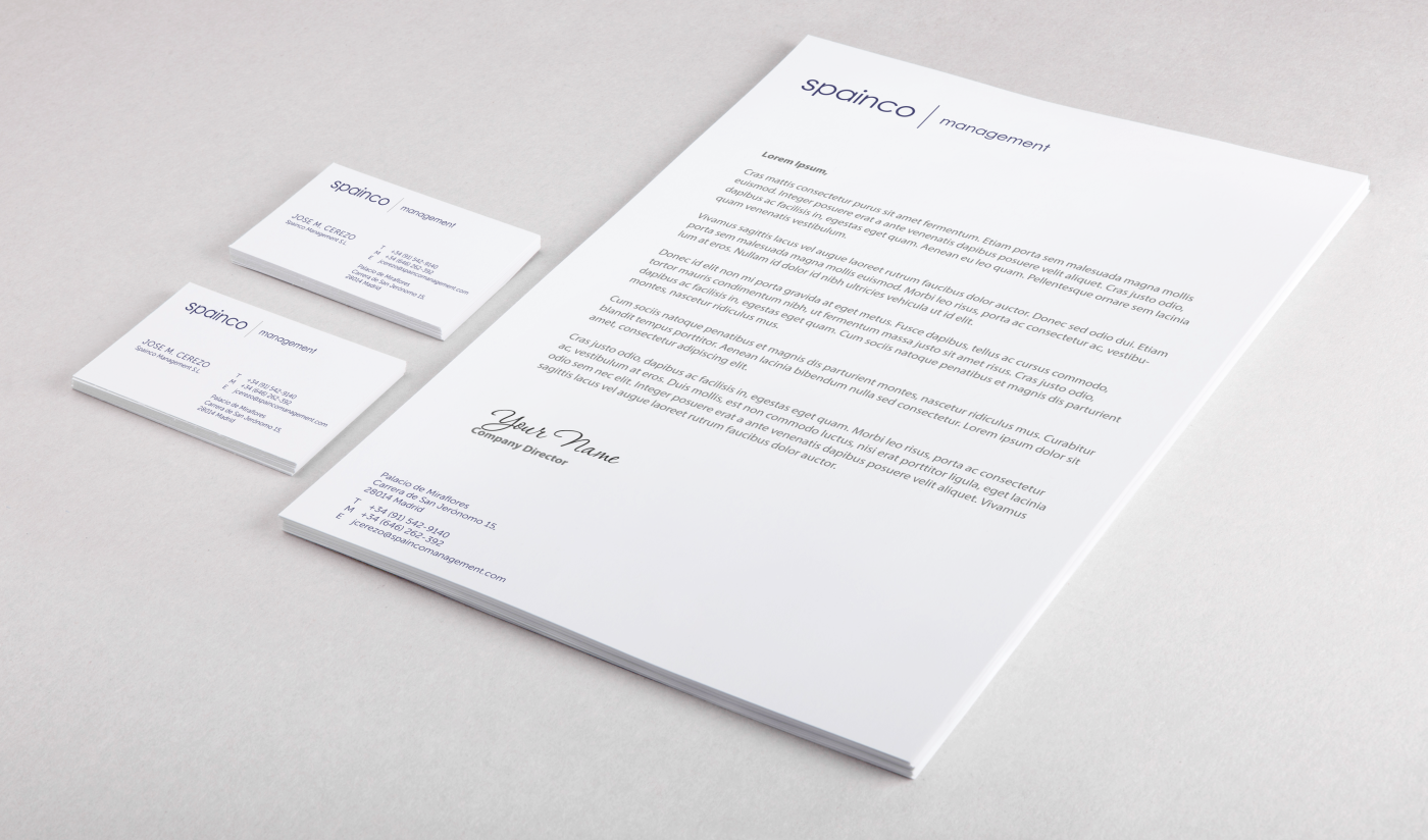 Stationery Design by HYPdesign for Spainco Management S.L. | Design #1576033