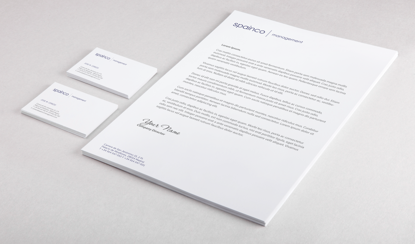 Stationery Design by HYPdesign for Spainco Management S.L. | Design #1595458