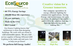 Postcard Design by Rainbow Girl for Eco Source Lighting | Design: #5387308
