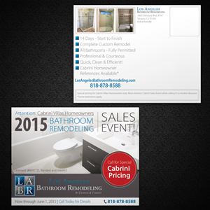 LABR Cabrini Villas Bathroom Remodeling Postcard | Postcard Design by Mon01