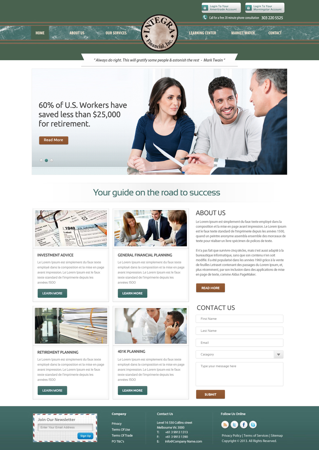 Wordpress Design by OM for White Canvas Media | Design #1514890