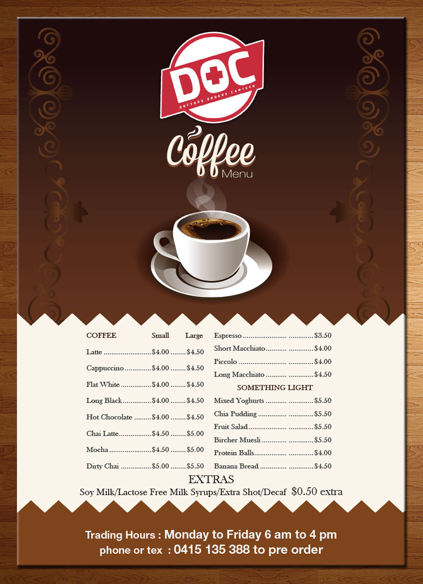 Design de Menu par theblueart pour ce projet | Design #5345523