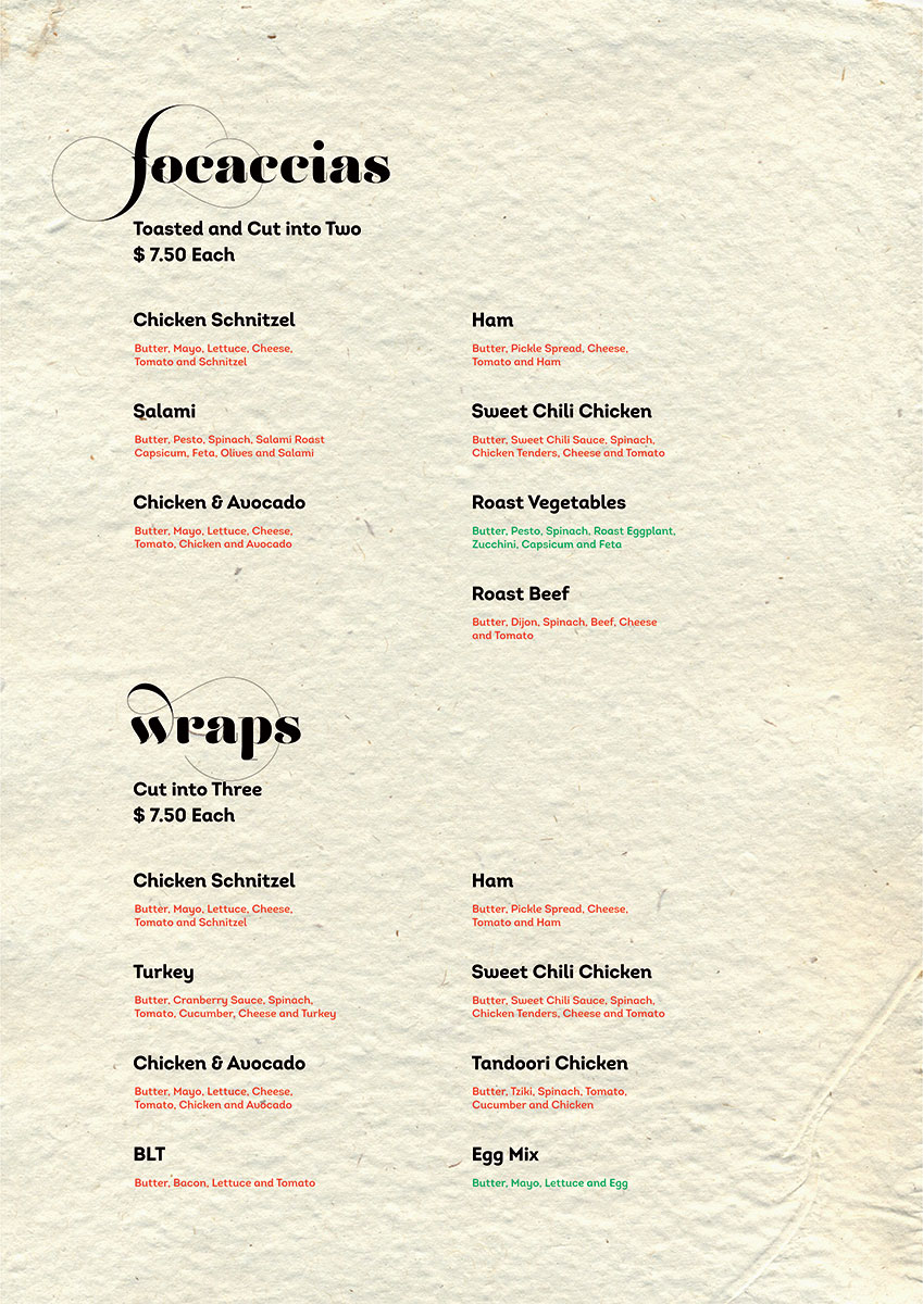 Design de Menu par mint pour ce projet | Design #5335923
