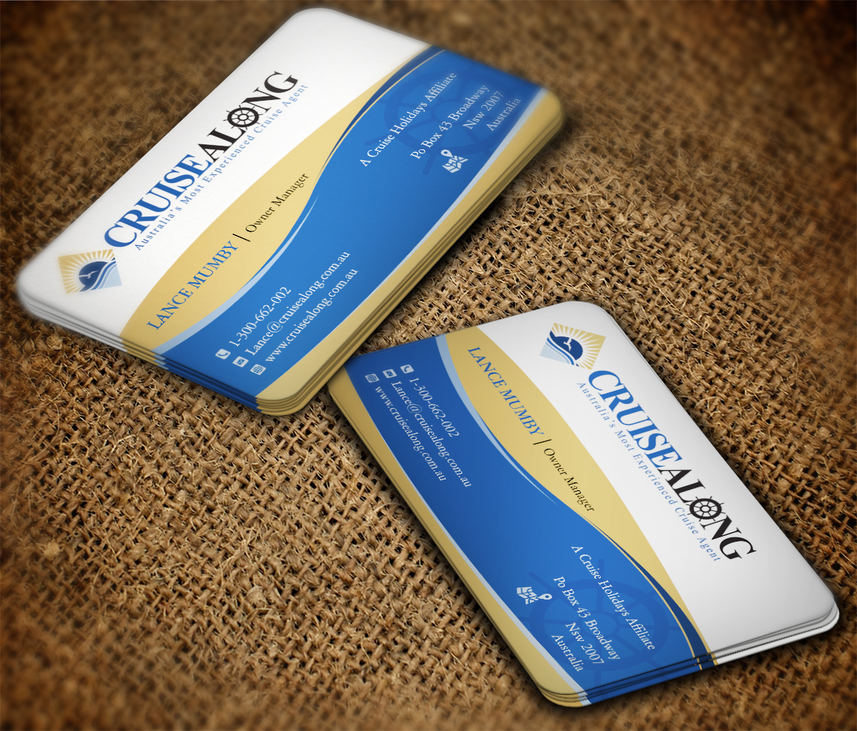 Diseño de Tarjeta de Presentación por MT para CruiseAlong Pty Ltd | Diseño #5399003