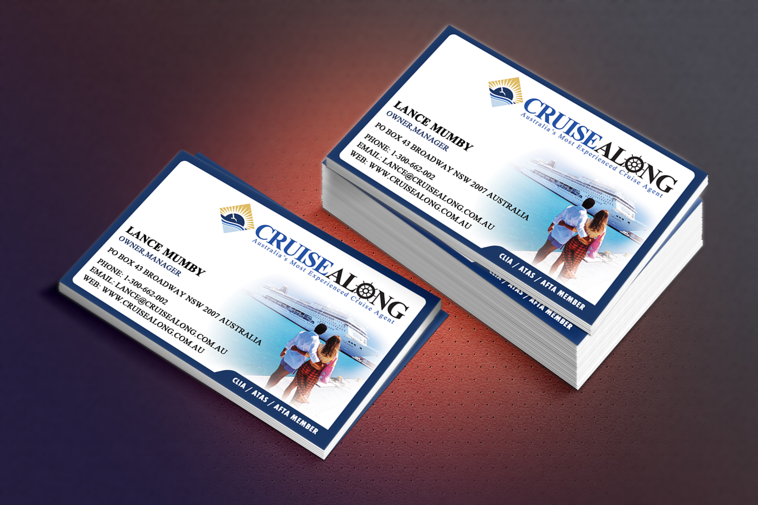 Business Card Design by Sandaruwan for CruiseAlong Pty Ltd | Design #5354180