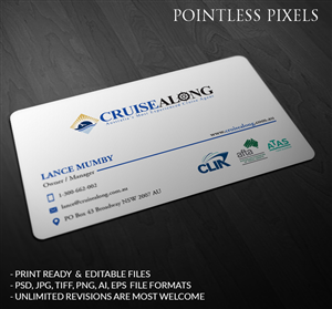 Diseño de Tarjeta de Presentación por Pointless Pixels India para CruiseAlong Pty Ltd | Diseño #5335564