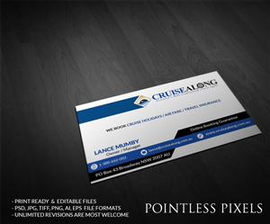 Visitenkarten-Design von Pointless Pixels India für CruiseAlong Pty Ltd | Design: #5346486