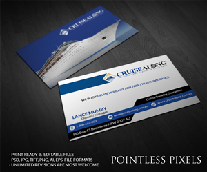 Visitenkarten-Design von Pointless Pixels India für CruiseAlong Pty Ltd | Design: #5346490
