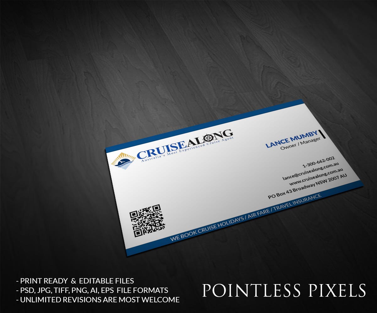 Visitenkarten-Design von Pointless Pixels India für CruiseAlong Pty Ltd | Design #5346705