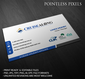 Visitenkarten-Design von Pointless Pixels India für CruiseAlong Pty Ltd | Design: #5368887