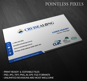 Visitenkarten-Design von Pointless Pixels India für CruiseAlong Pty Ltd | Design: #5368895