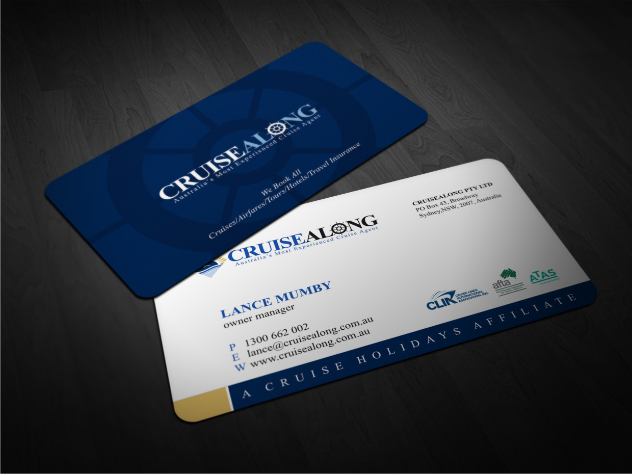 Business Card Design by Atvento Graphics for CruiseAlong Pty Ltd | Design #5367332