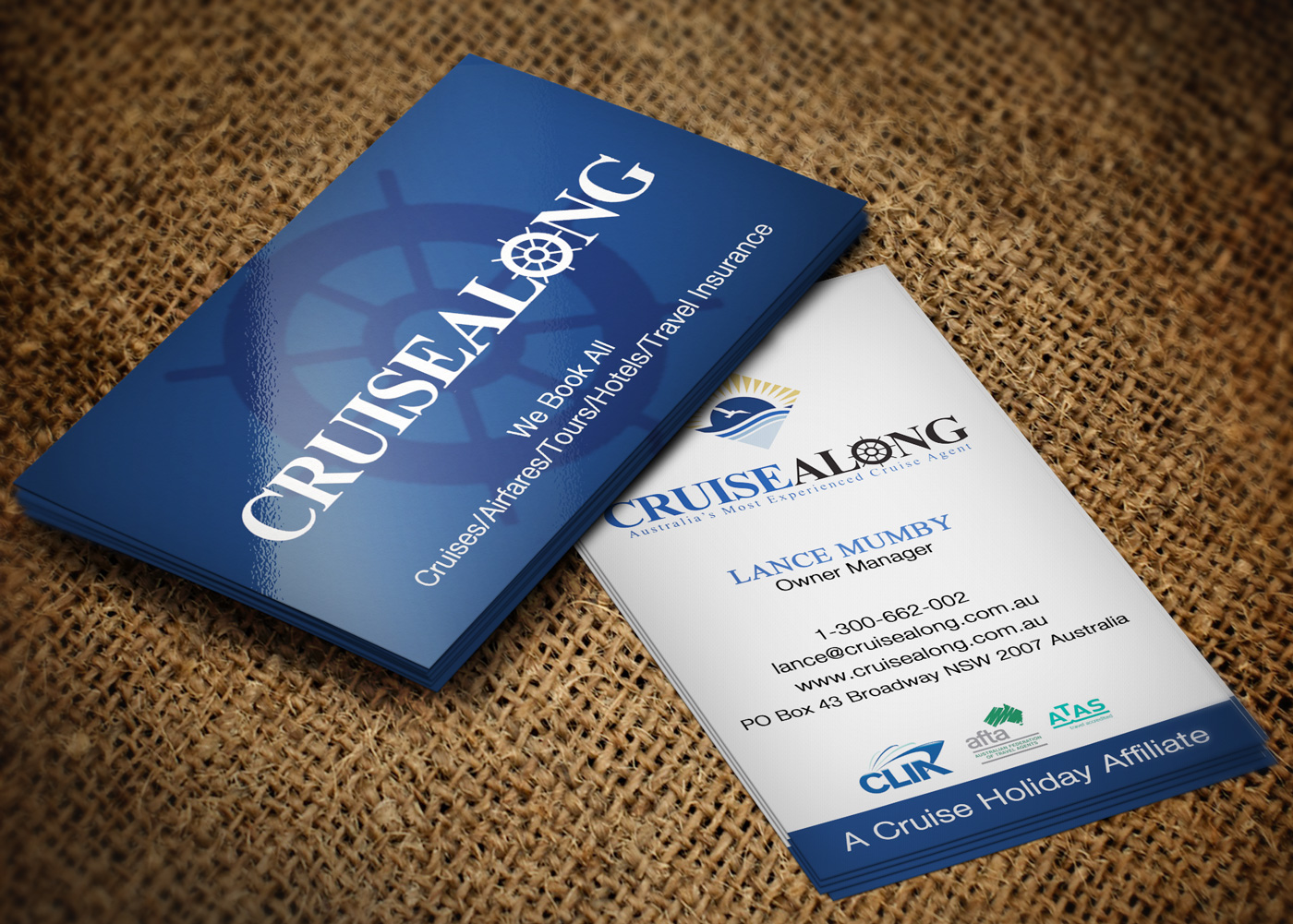 Business Card Design by Lanka Ama for CruiseAlong Pty Ltd | Design #5373136