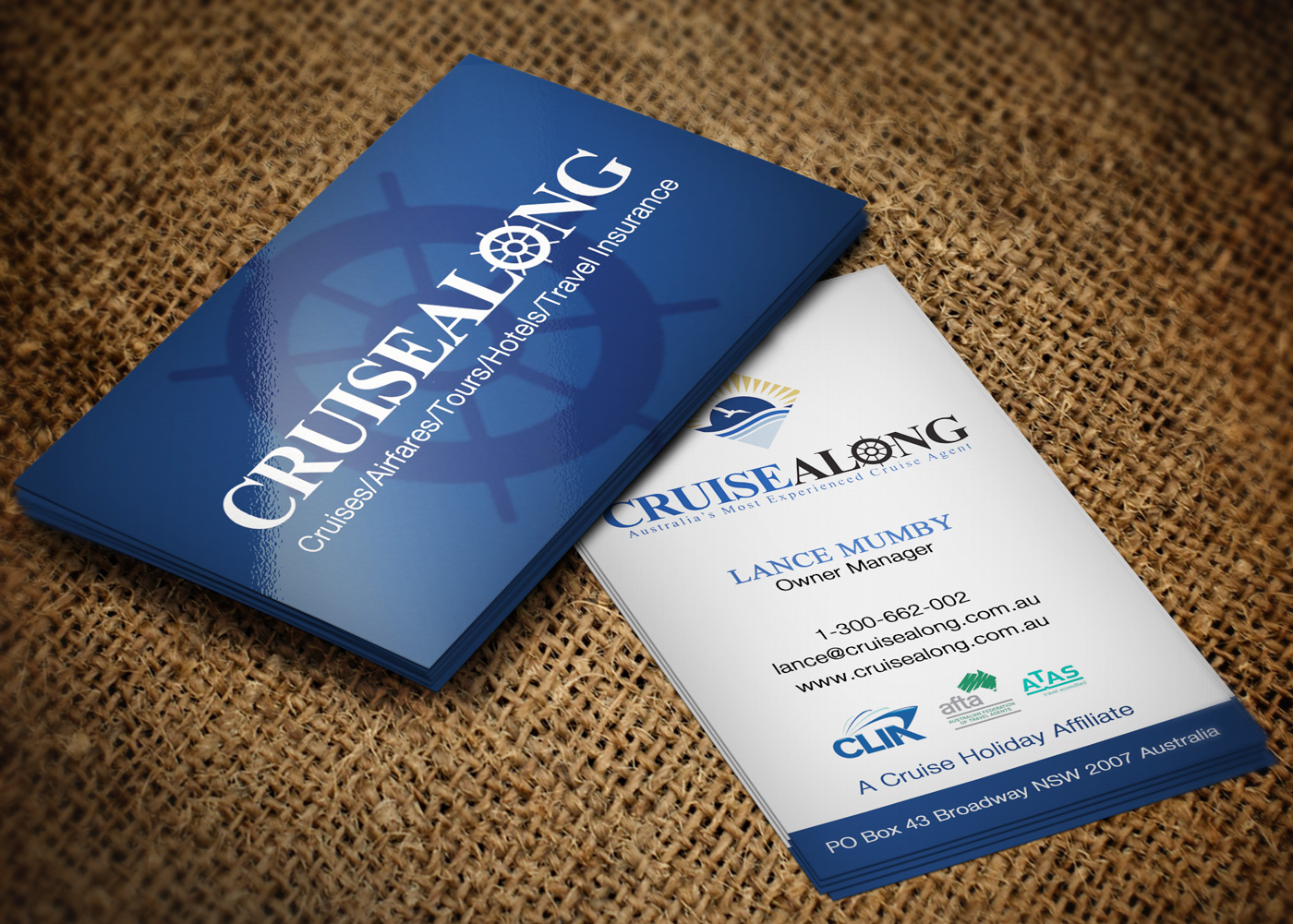 Business Card Design by Lanka Ama for CruiseAlong Pty Ltd | Design #5381680