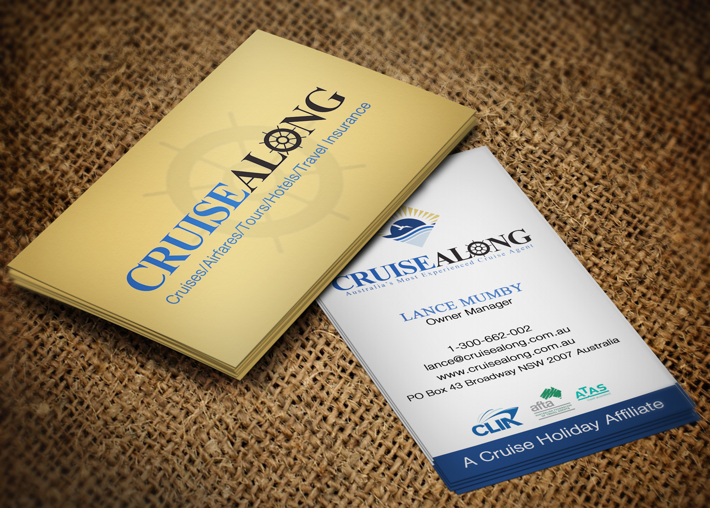Business Card Design by Lanka Ama for CruiseAlong Pty Ltd | Design #5498752