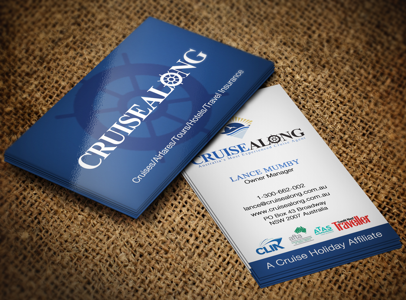 Business Card Design by Lanka Ama for CruiseAlong Pty Ltd | Design #5623621