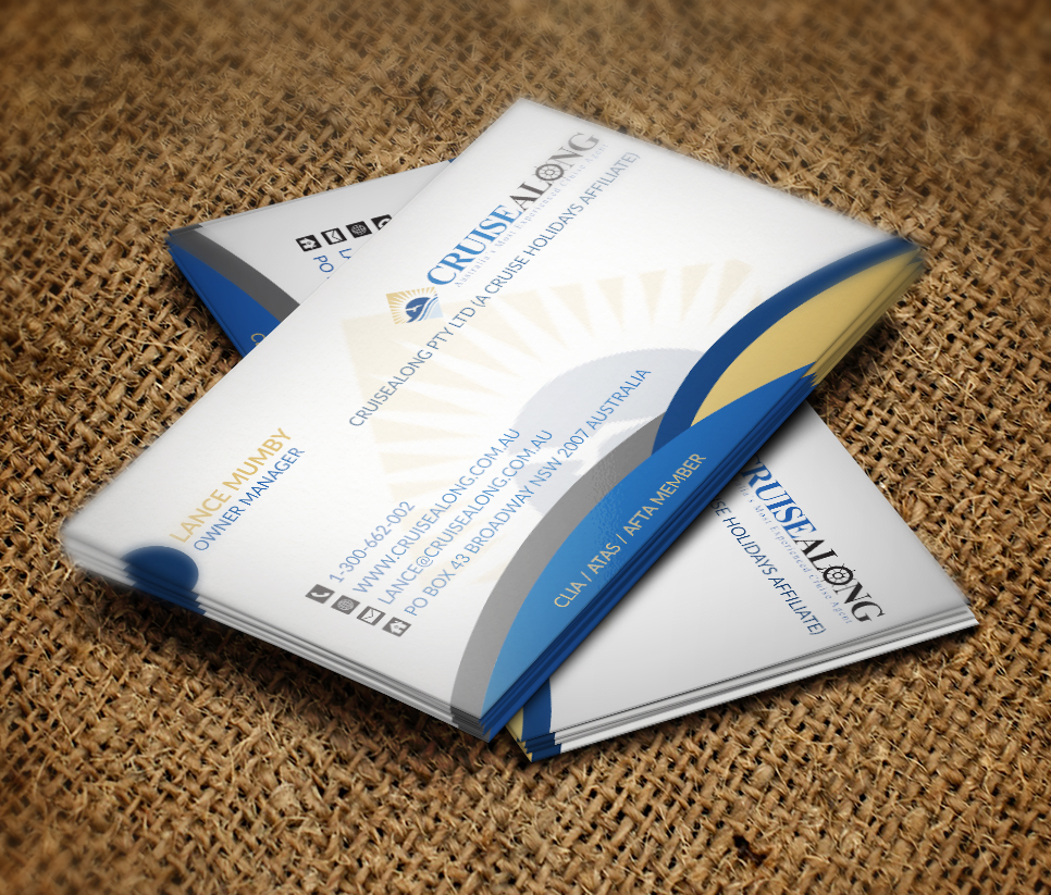 Business Card Design by Verified artistry (Design garden) for CruiseAlong Pty Ltd | Design #5373228