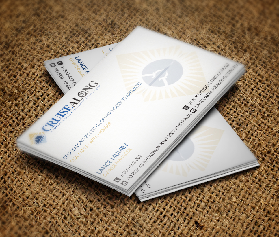 Visitenkarten-Design von Verified artistry (Design garden) für CruiseAlong Pty Ltd | Design #5373241