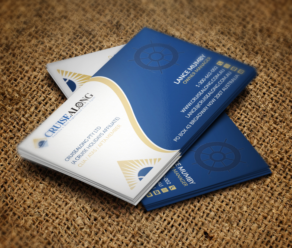 Business Card Design by Verified artistry (Design garden) for CruiseAlong Pty Ltd | Design #5373257