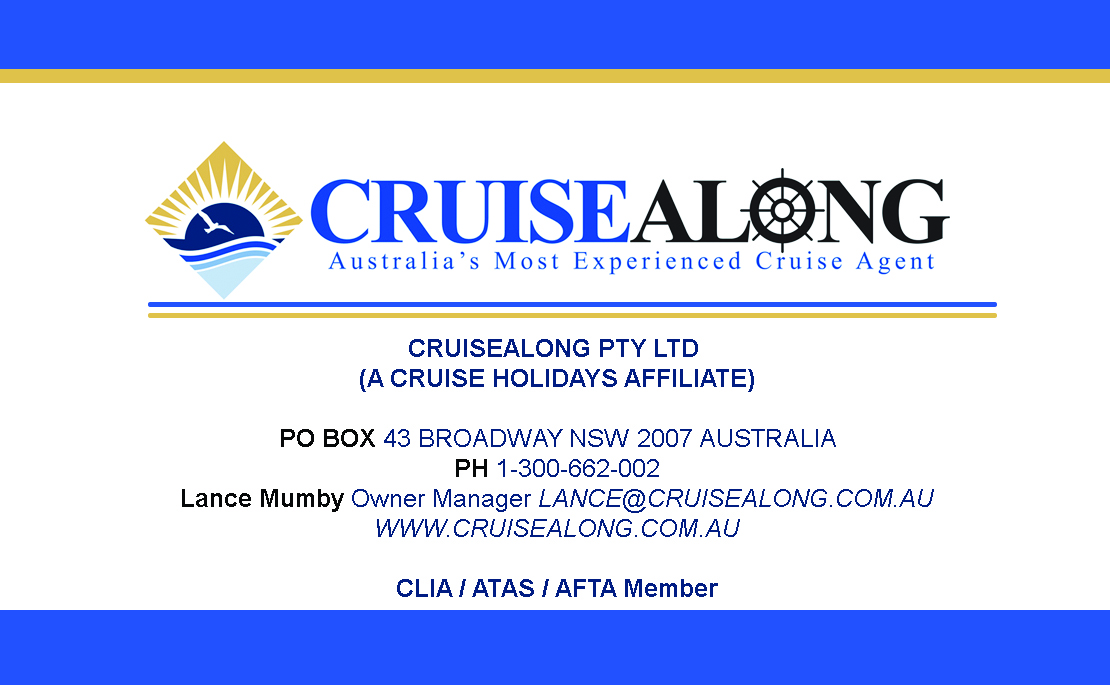 Business Card Design by Kylie von Drebber for CruiseAlong Pty Ltd | Design #5336632