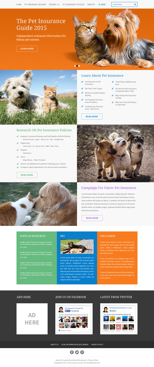 Web-Design von Hashim Creetto für Pet Insurance Surveys | Design #5375477