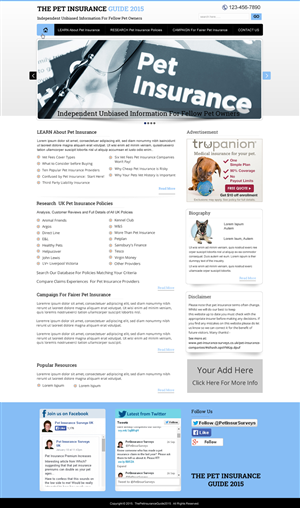 Web Design by harmi_199 for Pet Insurance Surveys | Design: #5352181