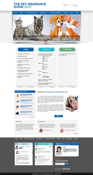 Web Design by Heru Purwanto for Pet Insurance Surveys | Design #5359537