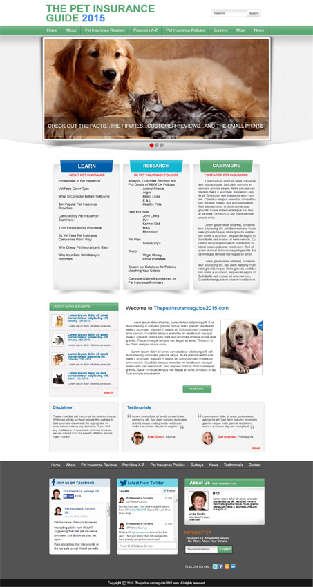 Web Design par DesignXyz pour Pet Insurance Surveys | Design #5364901