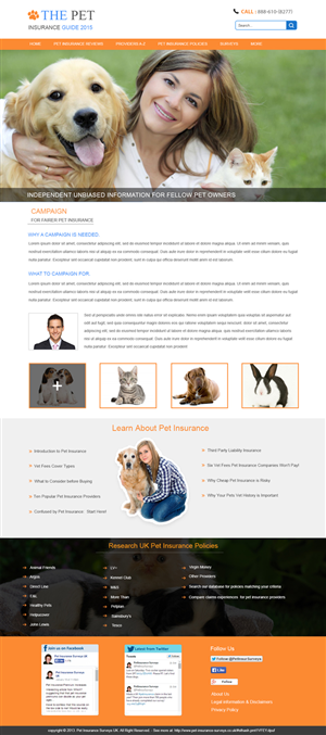 Web Design by webxvision for Pet Insurance Surveys | Design: #5340927