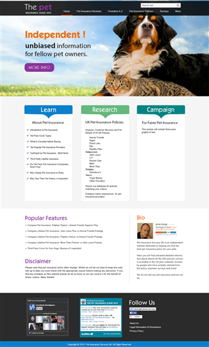 Web Design by webxvision for Pet Insurance Surveys | Design: #5360009