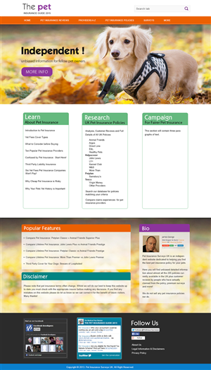 Web Design by webxvision for Pet Insurance Surveys | Design: #5360325