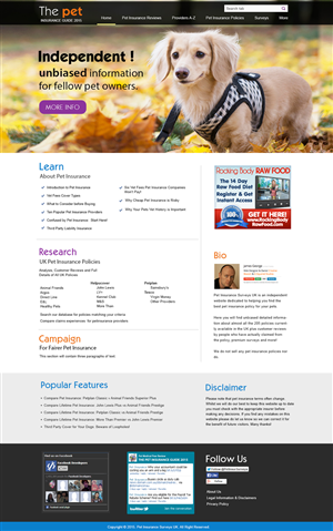 Web Design by webxvision for Pet Insurance Surveys | Design: #5360407