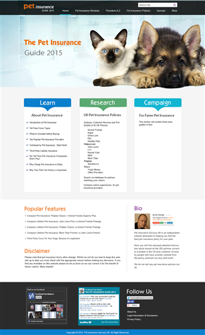 Web Design by webxvision for Pet Insurance Surveys | Design: #5373884