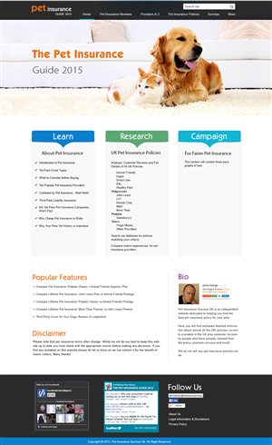Web Design by webxvision for Pet Insurance Surveys | Design: #5373891
