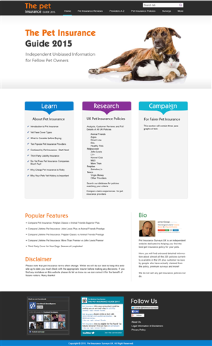 Web Design by webxvision for Pet Insurance Surveys | Design: #5383749