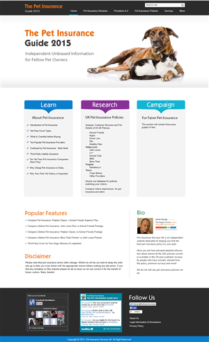 Web Design by webxvision for Pet Insurance Surveys | Design: #5401094