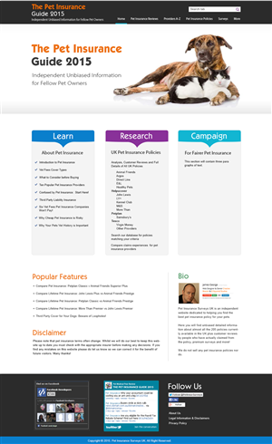 Web Design by webxvision for Pet Insurance Surveys | Design #5401591